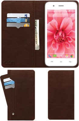 ACM Flip Cover for Lava Iris Atom 2x(Brown, Cases with Holder, Pack of: 1)