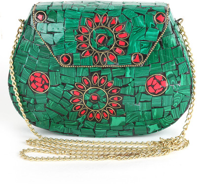 

Voila Party Green, Red Clutch