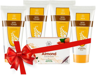 

Jiva Skin Toner Cream Pack of 4 with Almond Soap(Set of 4)