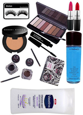 

BRUTUS Eyelashes & Mac Most Beauty Full Night Party Makeup Combo kit(Set of 9)