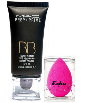 

Eska Sponge Puff, Mac Prep+Prime BB Beauty Balm Foundation(Set of 2)