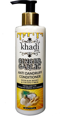 

Khadi Global Ginger Garlic Anti Dandruff Conditioner with Raw Honey & Coconut Milk, Ultimate Solution For Dandruff and Itchy Scalp 200ml(200 ml)
