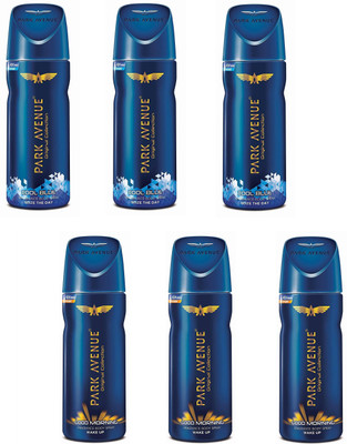 

Park Avenue Cool Blue and Good Morning Pocket Deodorant 40ML Each (Pack of 6) Deodorant Spray - For Men(240 ml, Pack of 6)