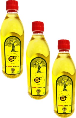 The Oil Factory Pomace Pack Of 3 Olive Oil Plastic Bottle(500 ml)