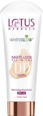 

Lotus Herbals WhiteGlow Matte Look All in One DD Creme SPF 20 - Natural Beige(30 g)