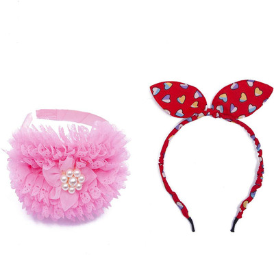 

Chooz Designer Studio Hair Band for Kids Girls Ears Head Band and Ribbons Hair Band (Pack of 2) Head Band, Hair Band(Multicolor)
