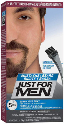 

Just For Men Mustache & Beard Brush-In Color Gel, Deep Dark Brown Hair Color(Dark Brown)