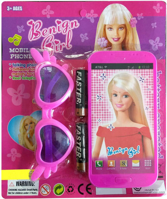 

Hillcart TOY MOBILE PHONE AND SUN GLASS FOR KIDS Toy mobile phone for kids best for birthday gift(Pink)