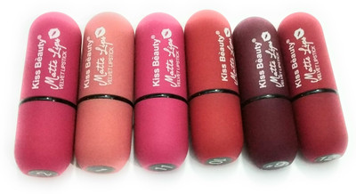 

Kiss Beauty Matte Lips Velvet Lipsticks(Multicolor)