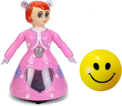 

KIDZIAN Musical Dora Doll With Free Smiley Ball(Pink, Multicolor)