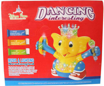 

jojoss Dancing Elephant Plastic Toys with Light Music Multicolor For 2+ Kids(Yellow)