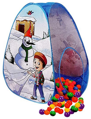 

Samaaya Snow Ball Pool Pop up tent with Colorful Balls(Blue)