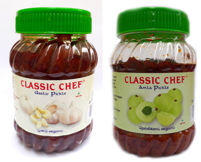 

CLASSIC CHEF GARLIC AMLA COMBO Garlic, Amla Pickle(200 g, Pack of2)