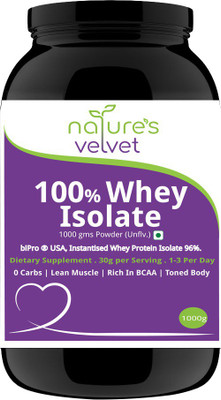 

Natures Velvet Lifecare Whey Isolate Protein Powder BiPro (1000gms) Unflavoured All Natural - Pack of 1 Whey Protein(1 kg, unflavour)