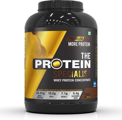 

The Protein Specialist Whey Protein Concentrate Premium Gold Whey Protein(2 kg, Chocolate)