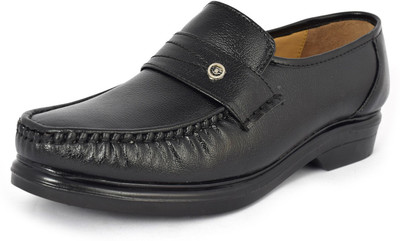 

Leathersofty Leathersofty Black synthetic Leather Formal slip-on shoes Slip On For Men(Black