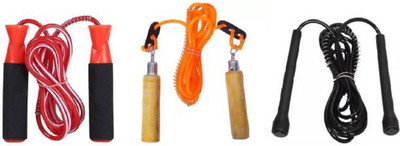 

AVM combo of Plastic,Wooden,Pencil Freestyle Skipping Rope(Pack of 3) Ball Bearing Skipping Rope(Multicolor, Length: 4 cm)