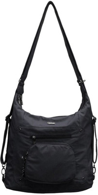 

JINU Women Casual Black Nylon Sling Bag