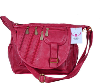 

VISHESH COLLECTIONS Women Evening/Party, Casual Pink PU Sling Bag