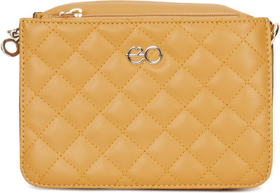 

E2O Women Casual Yellow PU Sling Bag