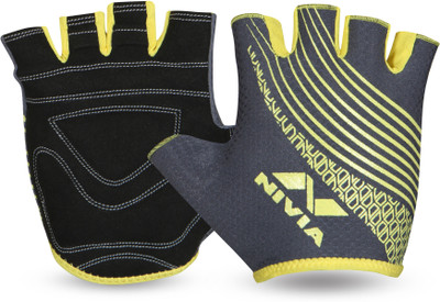 Nivia Taipen Gym & Fitness Gloves (, Black, Grey, Black;yellow