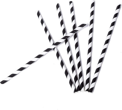 

SYGA Straight Drinking Straw(Black, Pack of 100)