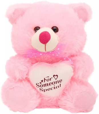 

HM Teddy Bear Stuffed Soft Toys For Kids/Girls/Valentines Gift - 10 inch(Pink)