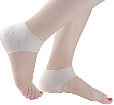 

Smile4u Skyward Ecommerce Unisex Silicone Gel Heel Pad Socks Heel Support (, Beige, Brown