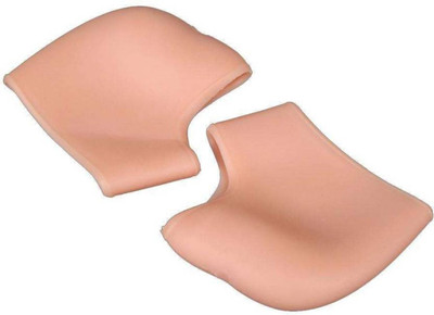 

One Retail Silicone Gel Pad Socks for Heel Swelling Pain Relief, Dry and Cracked Heels Heel Support (, Skin color, Beige