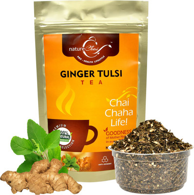 

Nature Chai Ginger Tulsi Tea (100 gm each / Pack of 1 ) Ginger Tea(100 g, Pouch)