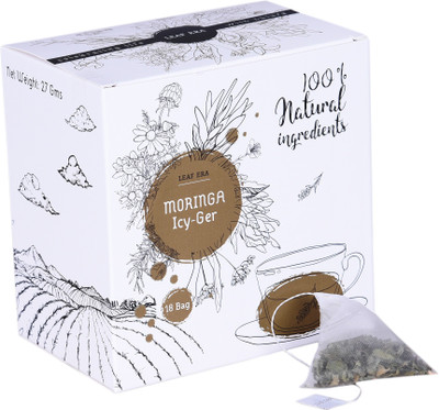 

leaf era Moringa Icy Ger Ginger, Mint Herbal Tea(27 g, Box)