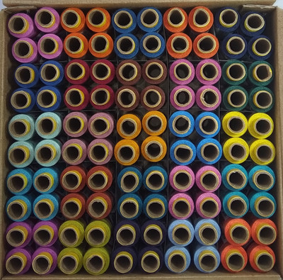 jay shubham threads 100 tubes (25 shades each 4 in no) Set-4 Thread(130 Pack of100)