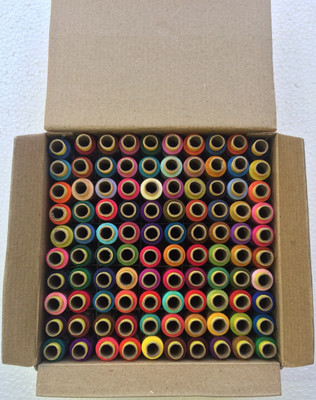 jay shubham threads 100 tubes (100 shades each 1 in no) Thread(130 m Pack of100)