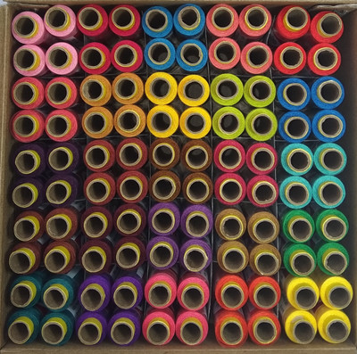 jay shubham threads 100 tubes (25 shades each 4 in no) Set-1 Thread(130 Pack of100)