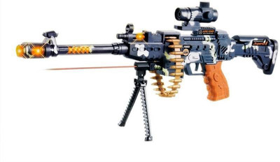 

JSK Collection Musical Army Style Toy Gun for Kids with Music, Lights and Laser Light(Multicolor)