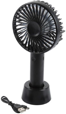 

Solace Foldable Self Design Black Hand Fan(Pack of 1)