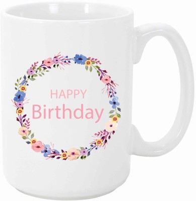 MISTY Premium Happy Birthday Pack Of 1 Ceramic Coffee Mug(330 ml)