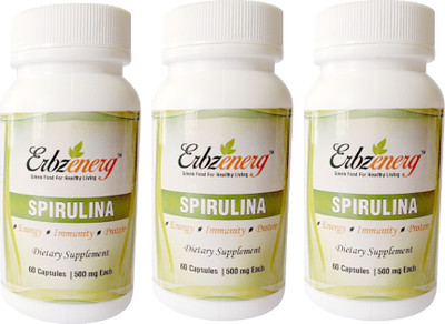 

Erbzenerg Erbzenerg Spirulina 60 Capsules | 500mg(Pack of 3)(500 mg)