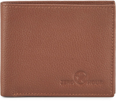 

Zero Hour Men Casual Tan Genuine Leather Wallet(2 Card Slots)