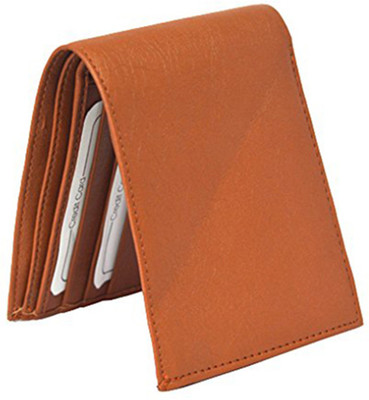 

Sun Shopping Men Black Artificial Leather Wallet(3 Card Slots), Tan