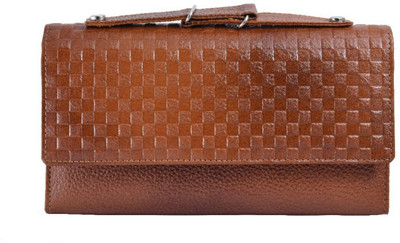 

victory royal Women Casual Brown Genuine Leather Wallet, Yellow