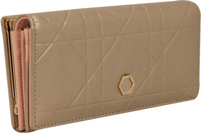 

Quickk Women Gold Artificial Leather Wallet(6 Card Slots)