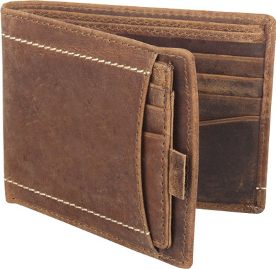 

SAMTROH Men Khaki Genuine Leather Wallet(8 Card Slots)