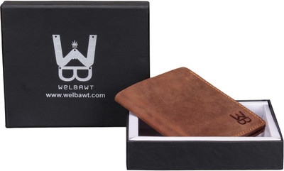 

WELBAWT Men Tan Genuine Leather Wallet(4 Card Slots)