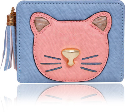 

MINAAR Women Blue, Pink Artificial Leather Wrist Wallet(6 Card Slots), Pink;sky blue