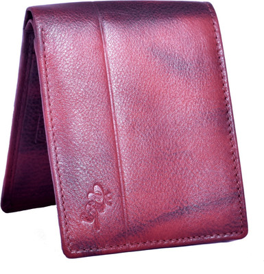 

ROYAL TRADERS Men Red Genuine Leather Wallet(7 Card Slots)