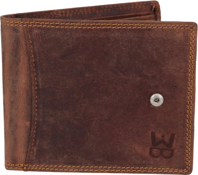 

WELBAWT Men Brown Genuine Leather Wallet(4 Card Slots)