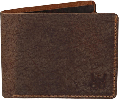 

WELBAWT Men Brown Genuine Leather Wallet(8 Card Slots)