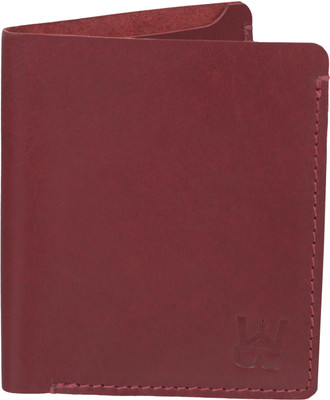 

WELBAWT Men Maroon Genuine Leather Wallet(4 Card Slots)