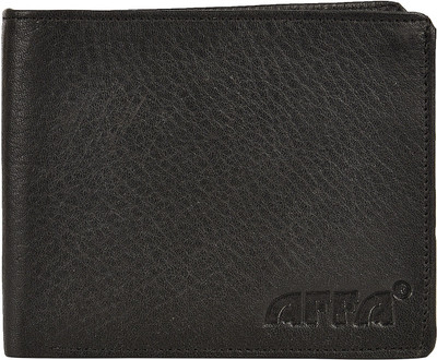 

AFFA Men Formal Black Genuine Leather Wallet(5 Card Slots)